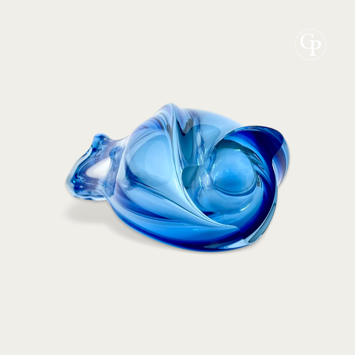 "CORAL" Art Vase, Cobalt Blue Crystal, 1956